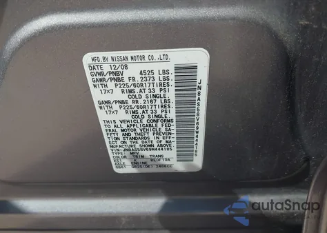 2009 Nissan Rogue Sl из США, поврежденный, VIN JN8AS58V69W444185